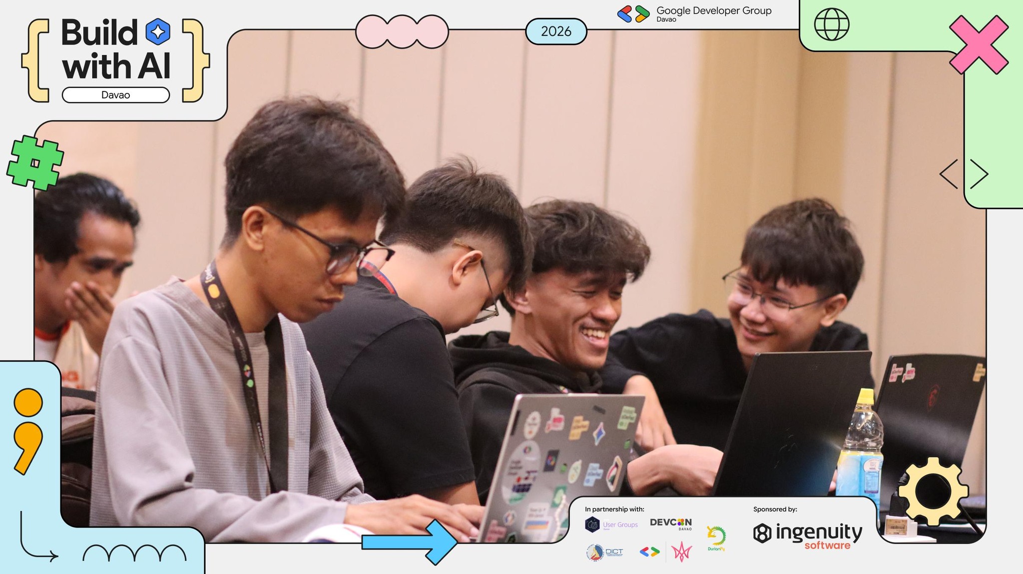 Collaborating with peers at GDG Build with AI Davao